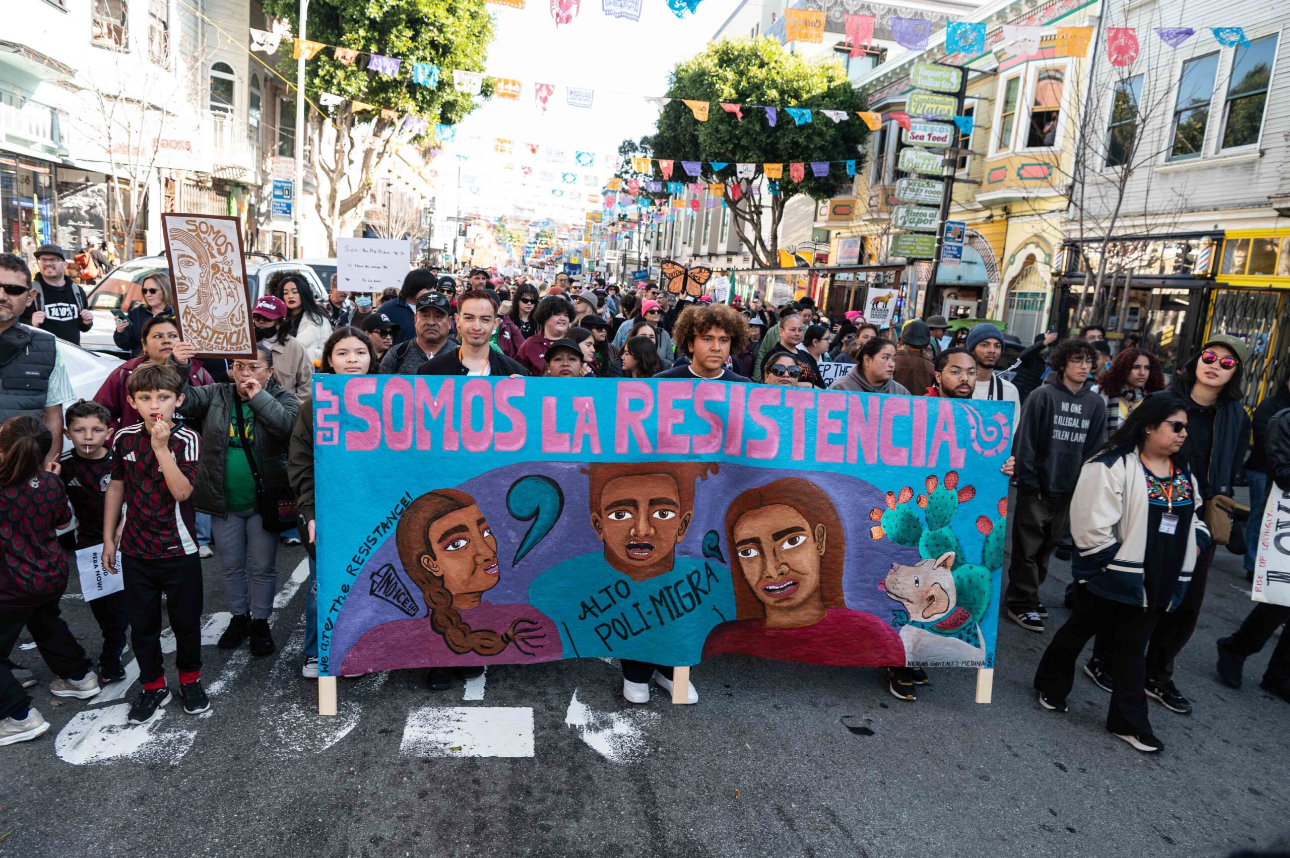 Hundreds protest in S.F.’s Mission for immigrant rights