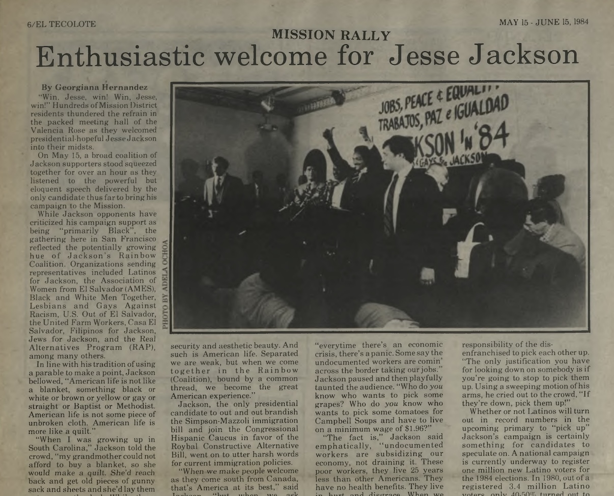 When Jesse Jackson’s Rainbow Coalition came to the Mission